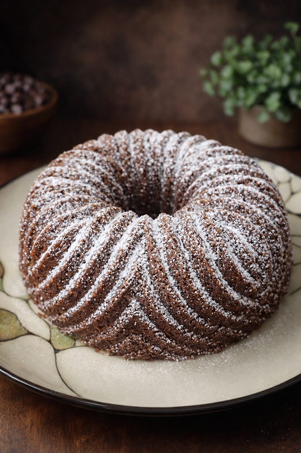 Chocolate sour cream pound cake